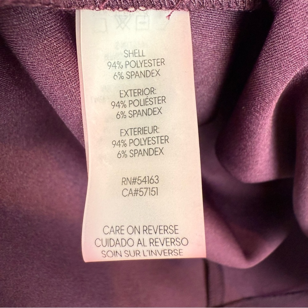 Calvin Klein Dark Purple Geometric Trim Flare Sleeve Sheath Dress 14W - Picture 5 of 7